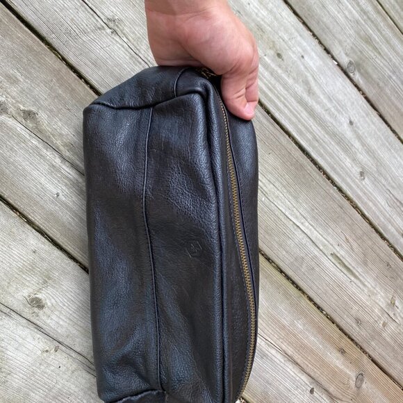 Vintage 90s M0851 Genuine Leather Handbag Purse Black - Picture 13 of 14